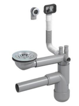 Сифон для мойки FLEXLOC, ручной, 1 отделение, 90 мм