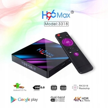 H96 MAX Smart TV Box двойной декодер Wi-Fi