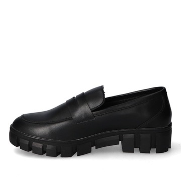 Sergio Leone MK753 Черные лоферы из искусственной кожи 37