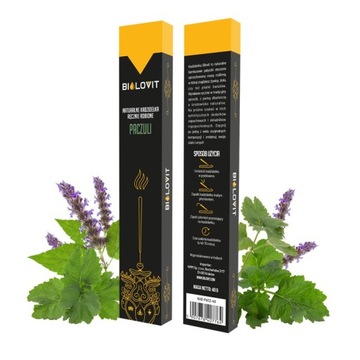 Naturalne Kadzidełka Zapachowe Paczuli Kadzidło Bilovit 40 g