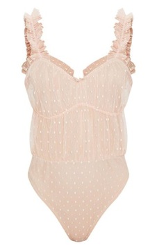 PRETTYLITTLETHING БОДИ 8U1 из РОЗОВОГО ТЮЛЯ, размер 32