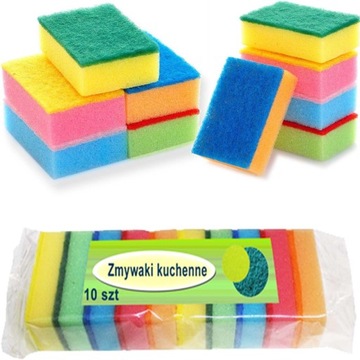 ГУБКА ДЛЯ МЫТЬЯ ПОСУДЫ МОЮЩАЯ РАКОВИН ГУБКА ДЛЯ КУХОННОГО МОЙКИ 10 ШТ.