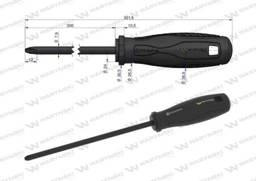 SV3 200 мм отвертка SVCM Waryński Стальная отвертка