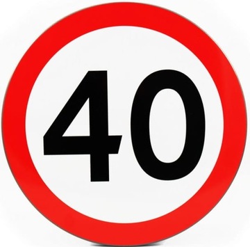 Znak B-33 ograniczenie prędk. do 40 km/h 600 I gen
