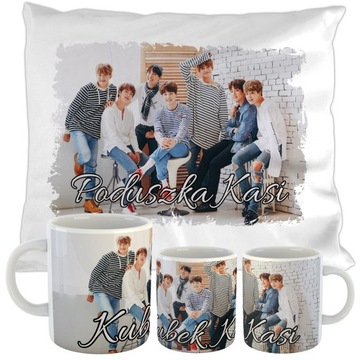 ZESTAW KUBEK + PODUSZKA BTS BANGTAN BOYS + IMIĘ