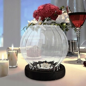 Стеклянные настольные подсвечники с белой полосой