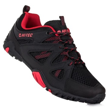 Buty męskie trekkingowe HI-TEC Rango Black/Red Sportowe Górskie r. 41