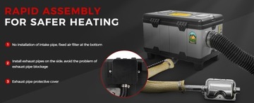 ПАРКОВОЧНОЕ ОБОГРЕВАНИЕ 8 кВт 12/24 В WIFI BT 230 В с беспроводным датчиком