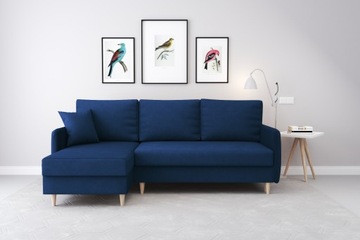 Narożnik Rogówka LUNA z funkcją spania 2 pojemniki