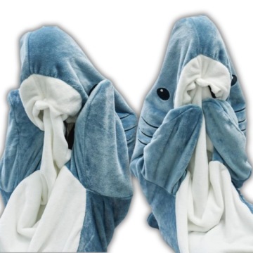 Koc Śpiwór Rekin Rekinek | HoodiShark | Na Wzrost 160-185cm - GRATIS
