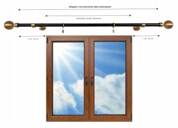 Karnisz pojedynczy METAL SUFITOWY 19mm CZARNY MAT 360cm LUNA BEZ KÓŁEK