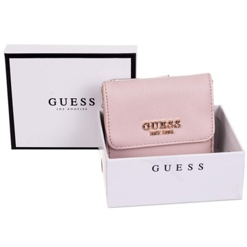 GUESS PORTFEL DAMSKI LAUREL SLG CARD PINK