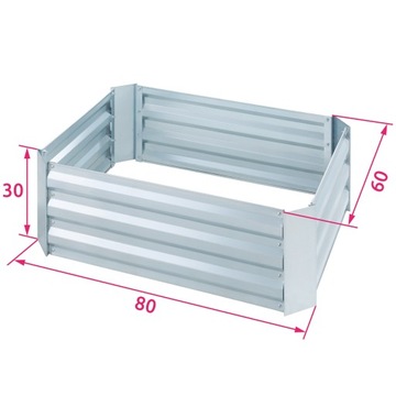 Кровать Валериана 140л, оцинкованная, 80х60х30см