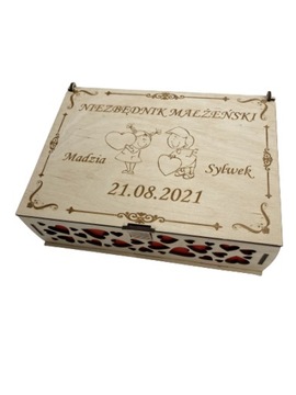 Niezbędnik małżeński pudełko prezent ślub grawer