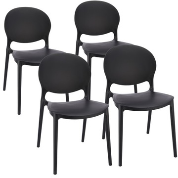 4 x KRZESŁO do kuchni jadalni NOWOCZESNE plastikowe