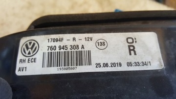 SVĚTLO LED W KRYT PRAVÝ ZADNÍ VW TOUAREG 760945308A