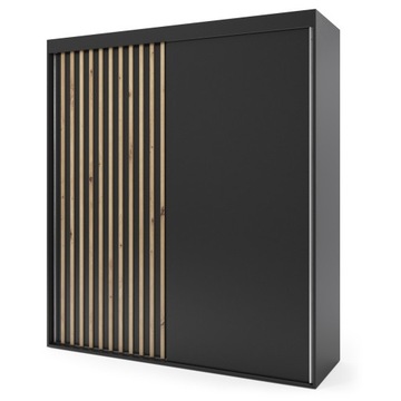 Szafa przesuwna dwudrzwiowa z lamelami - ALGERO 120 x 225 cm, 18 mm
