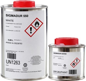 Farba PRZEMYSŁOWA Sigmadur 550 biała 1l