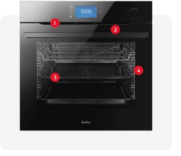 Amica ED 87389BA+ X-TYPE STEAM 77л Wi-Fi духовка