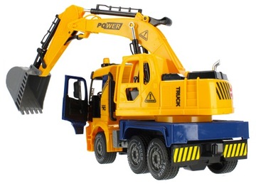 АККУМУЛЯТОРНЫЙ ЭКСКАВАТОР игрушка для ДЕТЕЙ, желтый, ИГРАЮЩИЙ, СВЕТЯЩИЙСЯ, мега креатив
