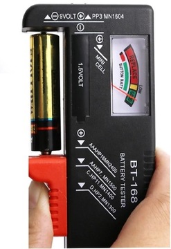 Тестер аккумуляторов 9 В, кнопка AAA AA C D