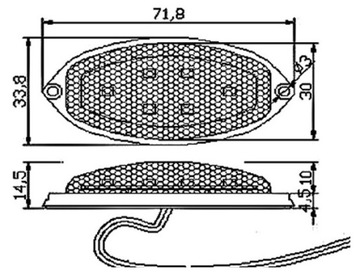 Светодиодный контурный фонарь габаритного освещения ЦВЕТА