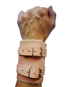 Opaska na nadgarstek stabilizująca ze SKÓRY MOCNA