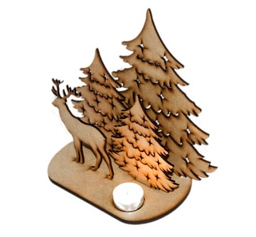 Подставка для новогодних украшений, РОЖДЕСТВЕНСКАЯ СВЕЧА, Светодиодная елка