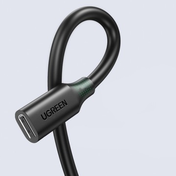 КАБЕЛЬ-УДЛИНИТЕЛЬ UЗЕЛЕНЫЙ USB C / USB C QC PD 4K 60Гц 100Вт 1м