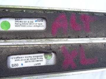 STŘEŠNÍ NOSIČ LIŠTA STŘEŠNÍ CHRÓM SEAT ALTEA XL 5P8