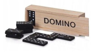 DOMINO GRA DOMINO DREWNIANE PUDEŁKO PODRÓŻNA GIER