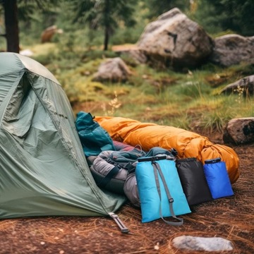 PŁYWAJĄCE SUCHE WORKI DO RAFTINGU ZESTAW 6 SZT WODOODPORNE 1L 2L3L 5L 8L