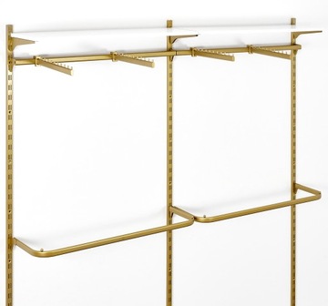 WIESZAK REGAŁ DO DOMU STOJAK GARDEROBA GOLD a1