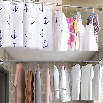 ШТАНГА ДЛЯ ВАННОЙ НЕРЖАВЕЮЩЕЙ СТАЛИ, НЕ НУЖНО СВЕРЛИТЬ ВО ВРЕМЯ УСТАНОВКИ