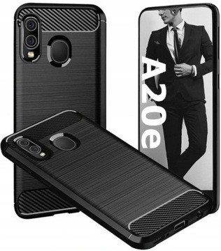 ETUI PANCERNE KARBON do SAMSUNG GALAXY A20e+ SZKŁO