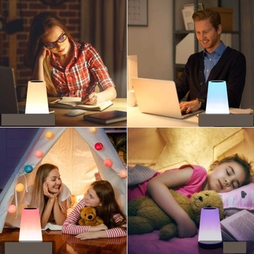 Прикроватные светильники с регулируемой яркостью 13 цветов RGB для спальни.