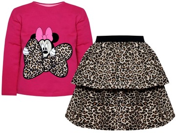 3350 BAWEŁNA KOMPLET MINNIE BLUZKA SPÓDNICZKA r110