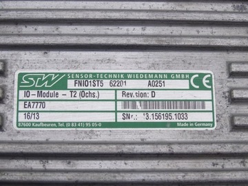 МОДУЛЬ КОМПЬЮТЕРНОГО КОНТРОЛЛЕРА FAUN VARIOPRESS МУСОРОВОЗ IO-MODULE-T2 EA7770