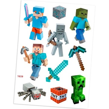 NAKLEJKI NAGRODY MOTYWACYJNE minecraft 1659