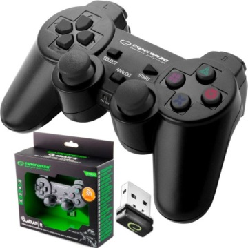 GAMEPAD PAD KONTROLER BEZPRZEWODOWY Z WIBRACJĄ USB DO PC PS3 12 PRZYCISKÓW