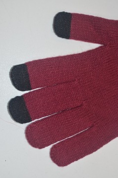 Bordowe rękawiczki DIESEL GUQULI GUANTO