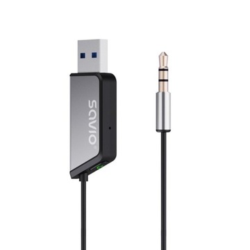 SAVIO ПЕРЕДАТЧИК AUX, USB, BLUETOOTH 5.3, ФУНКЦИЯ РУКОВОДСТВА,