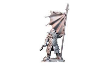 Silver Goat Dwarves: Banner on Foot