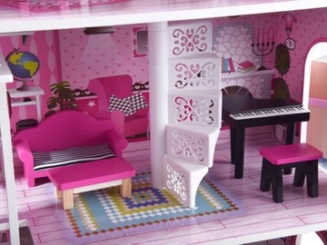 Терраса кукольного домика + ЛИФТ + горка + LED