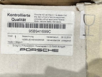 PORSCHE CAYENNE противотуманная фара левая 95B941699C
