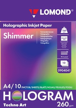 PAPIER OZDOBNY HOLOGRAFICZNY BŁYSK SHIMMER A4 260g