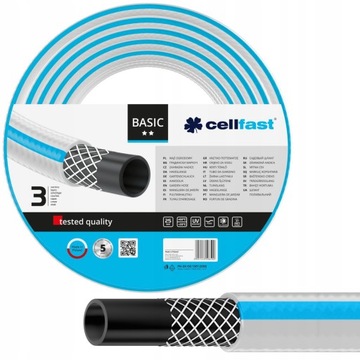 CELLFAST BASIC САДОВЫЙ ШЛАНГ 3/4'''' 50М 25 БАР 3-СЛОЙНЫЙ ПОЛИРОВОЧНЫЙ ПРОДУКТ