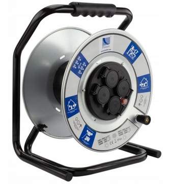 Rozgałęźnik na bębnie metalowy 4x230V 300mm Pawbol