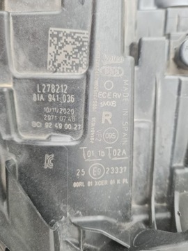 AUDI Q2 81A FACELIFT KOMPLETNÍ SVĚTLO PRAVÁ PŘEDNÍ FULL LED MATRIX 81A941036