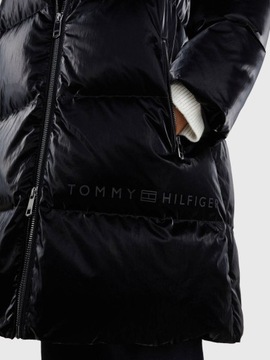 Płaszcz Puchowy Metallic Puffer Tommy Czarny XL